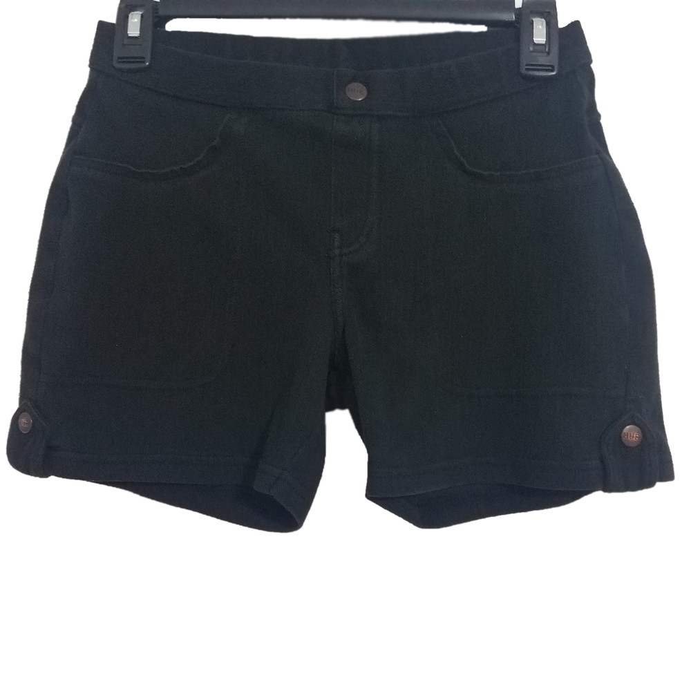 Women's Black HUE Stretchy Chinos Shorts, size S